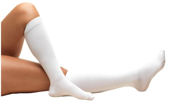 Anti-Embolism Stockings (TED Hose) Below Knee Closed Toe White