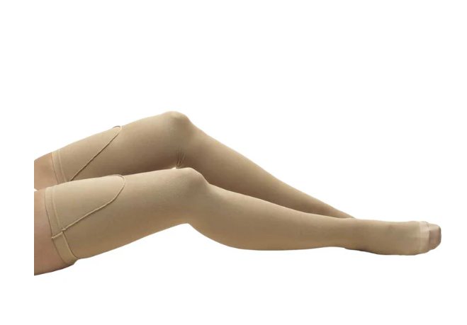 Anti-Embolism Stockings (TED Hose) Thigh Length Closed Toe White