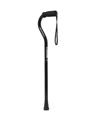 Aluminum Cane Offset Handle Black