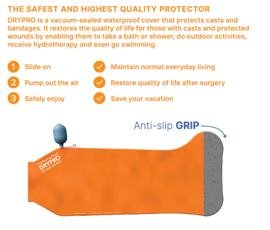 DRYPRO Waterproof Leg Cast &amp; Wound Cover